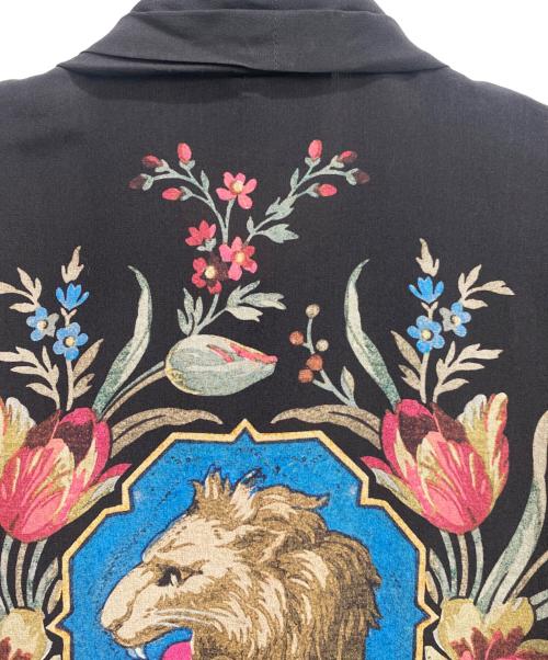 GUCCI（グッチ）GUCCI (グッチ) ブラックシルクシャツ ブラック サイズ:38の古着・服飾アイテム
