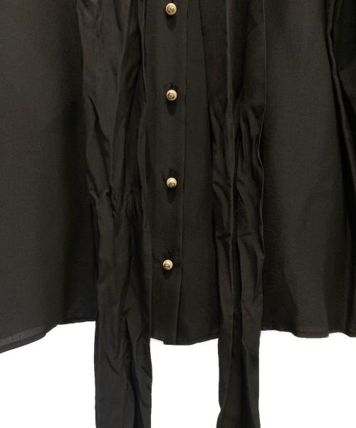GUCCI（グッチ）GUCCI (グッチ) ブラックシルクシャツ ブラック サイズ:38の古着・服飾アイテム