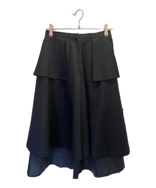 noir kei ninomiya（ノワール ケイ ニノミヤ）noir kei ninomiya (ノワール ケイ ニノミヤ) ティアード レイヤードスカート ブラック サイズ:Sの古着・服飾アイテム