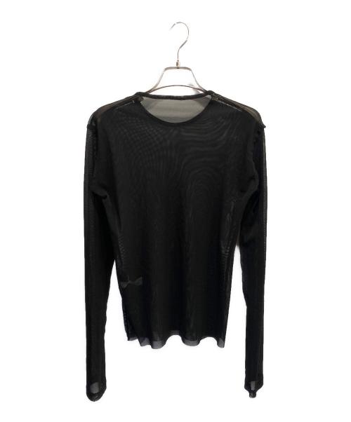 Y's（ワイズ）Y's (ワイズ) TULLE CREW NECK T/チュールクルーネックTシャツ ブラック サイズ:2の古着・服飾アイテム