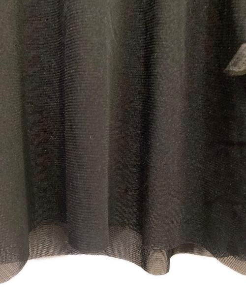 Y's（ワイズ）Y's (ワイズ) TULLE CREW NECK T/チュールクルーネックTシャツ ブラック サイズ:2の古着・服飾アイテム