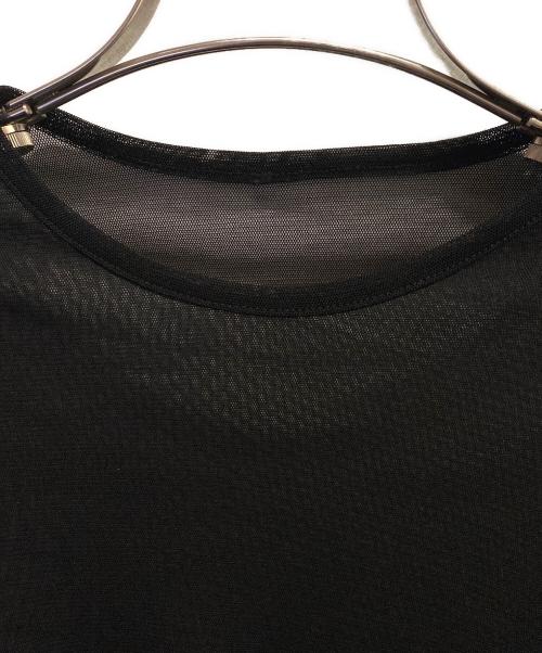 Y's（ワイズ）Y's (ワイズ) TULLE CREW NECK T/チュールクルーネックTシャツ ブラック サイズ:2の古着・服飾アイテム