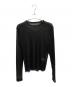 Y's（ワイズ）の古着「TULLE CREW NECK T/チュールクルーネックTシャツ」｜ブラック