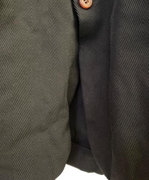 BLACK COMME des GARCONS（ブラックコムデギャルソン）BLACK COMME des GARCONS (ブラックコムデギャルソン) ポリ縮ジップテーラードジャケット ブラック サイズ:XLの古着・服飾アイテム