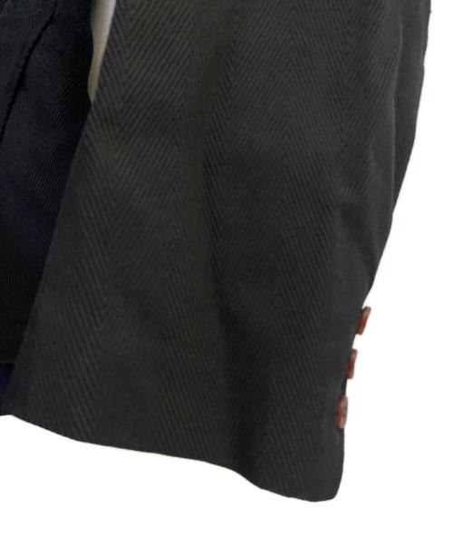 BLACK COMME des GARCONS（ブラックコムデギャルソン）BLACK COMME des GARCONS (ブラックコムデギャルソン) ポリ縮ジップテーラードジャケット ブラック サイズ:XLの古着・服飾アイテム