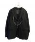 BLACK COMME des GARCONS（ブラックコムデギャルソン）の古着「ポリ縮ジップテーラードジャケット」｜ブラック