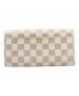 LOUIS VUITTON (ルイ ヴィトン) ポルトフォイユ サラ ダミエアズール ホワイト：50000円
