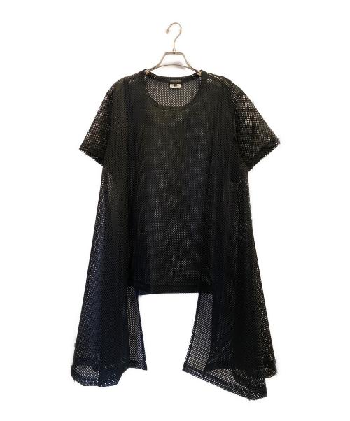 COMME des GARCONS HOMME PLUS（コムデギャルソンオムプリュス）COMME des GARCONS HOMME PLUS (コムデギャルソンオムプリュス) メッシュカットソー ブラック サイズ:Lの古着・服飾アイテム