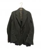 COMME des GARCONS HOMME PLUSコムデギャルソンオムプリュス）の古着「ダメージスリット テーラードジャケット」｜ブラック