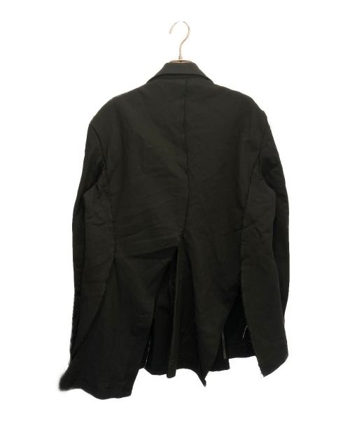 COMME des GARCONS HOMME PLUS（コムデギャルソンオムプリュス）COMME des GARCONS HOMME PLUS (コムデギャルソンオムプリュス) ダメージスリット テーラードジャケット ブラック サイズ:Lの古着・服飾アイテム