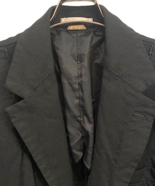 COMME des GARCONS HOMME PLUS（コムデギャルソンオムプリュス）COMME des GARCONS HOMME PLUS (コムデギャルソンオムプリュス) ダメージスリット テーラードジャケット ブラック サイズ:Lの古着・服飾アイテム