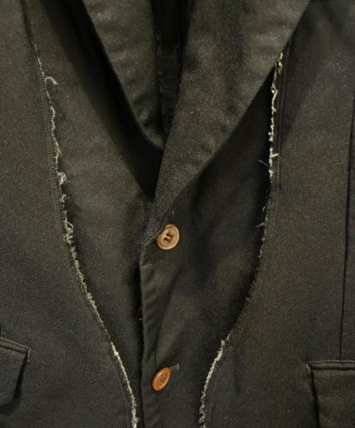COMME des GARCONS HOMME PLUS（コムデギャルソンオムプリュス）COMME des GARCONS HOMME PLUS (コムデギャルソンオムプリュス) ダメージスリット テーラードジャケット ブラック サイズ:Lの古着・服飾アイテム