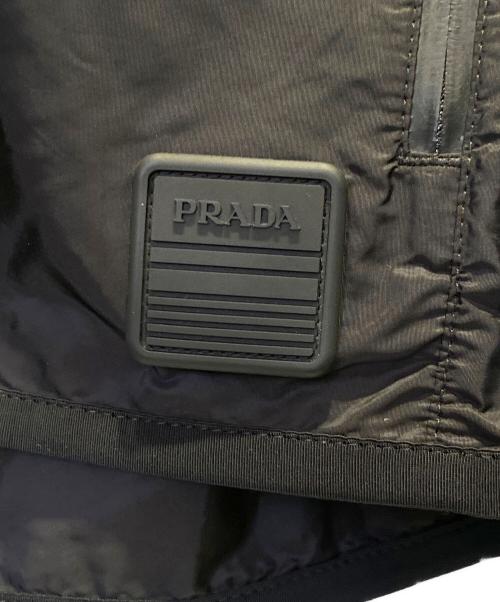 PRADA（プラダ）PRADA (プラダ) ラバーロゴナイロンジャケット ブラック サイズ:48の古着・服飾アイテム