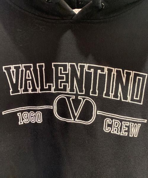 VALENTINO（ヴァレンティノ）VALENTINO (ヴァレンティノ) プルーバーフーディー ブラック サイズ:Lの古着・服飾アイテム