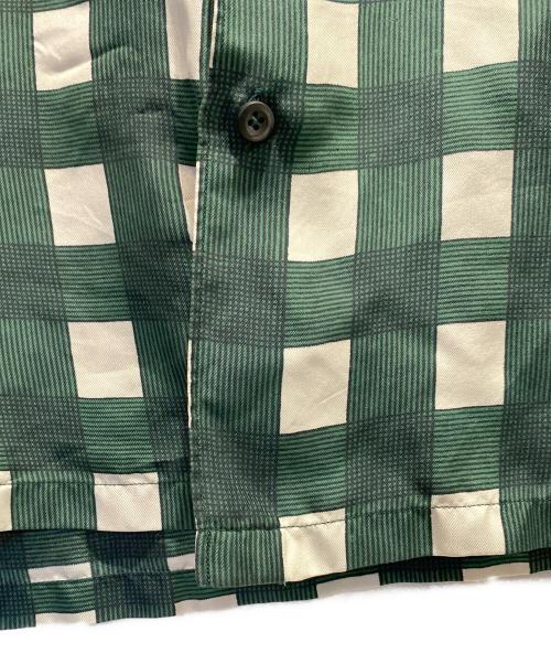 PRADA（プラダ）PRADA (プラダ) チェックシャツ グリーン×ホワイト サイズ:40の古着・服飾アイテム