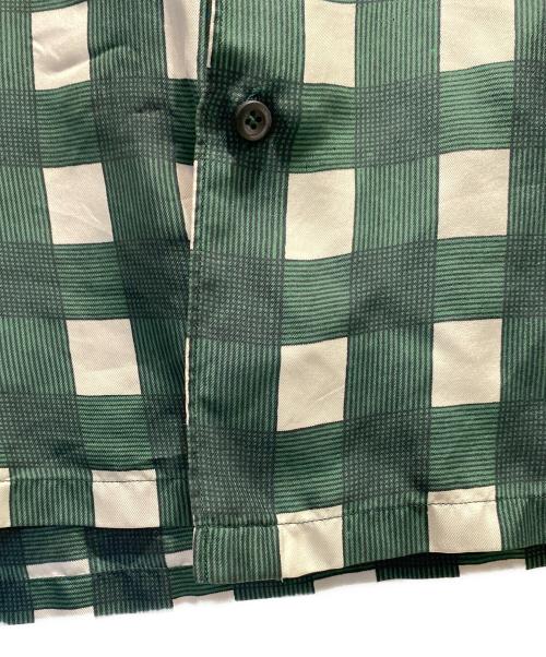 PRADA（プラダ）PRADA (プラダ) チェックシャツ グリーン×ホワイト サイズ:40の古着・服飾アイテム