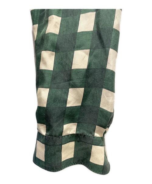 PRADA（プラダ）PRADA (プラダ) チェックシャツ グリーン×ホワイト サイズ:40の古着・服飾アイテム