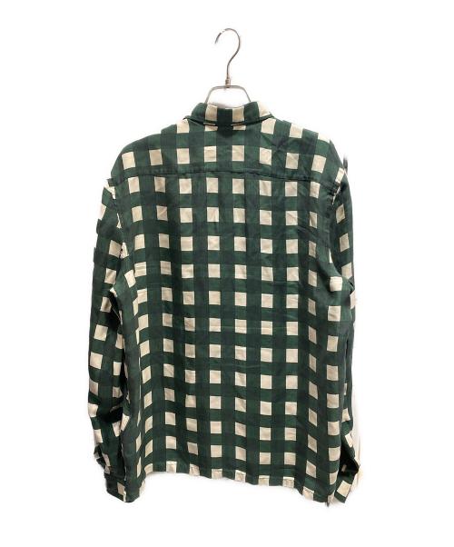 PRADA（プラダ）PRADA (プラダ) チェックシャツ グリーン×ホワイト サイズ:40の古着・服飾アイテム