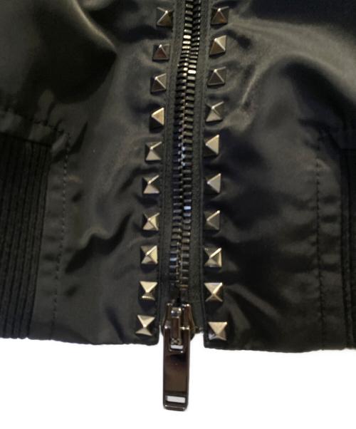VALENTINO（ヴァレンティノ）VALENTINO (ヴァレンティノ) ロックスタッズ MA-1 ブラック サイズ:XLの古着・服飾アイテム