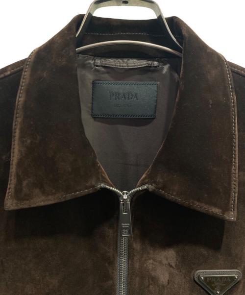 PRADA（プラダ）PRADA (プラダ) コットンベルベットジャケット ブラウン サイズ:Mの古着・服飾アイテム
