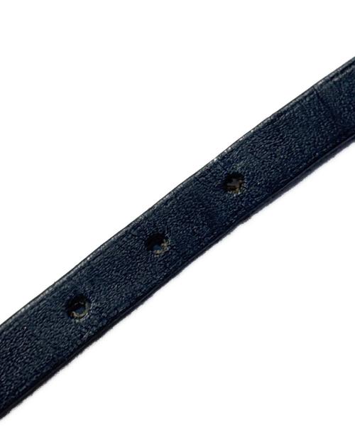 HERMES（エルメス）HERMES (エルメス) レザーブレスレット 《ビーアピ》 ドゥブルトゥール ブラック サイズ:Sの古着・服飾アイテム