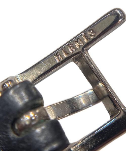 HERMES（エルメス）HERMES (エルメス) レザーブレスレット 《ビーアピ》 ドゥブルトゥール ブラック サイズ:Sの古着・服飾アイテム