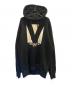 VALENTINO（ヴァレンティノ）の古着「CHEZ VALENTINO グラフィックプリントパーカー」｜ブラック