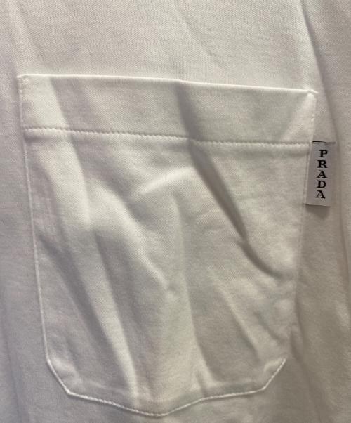 PRADA（プラダ）PRADA (プラダ) ロゴタブカットソー ホワイト サイズ:Mの古着・服飾アイテム
