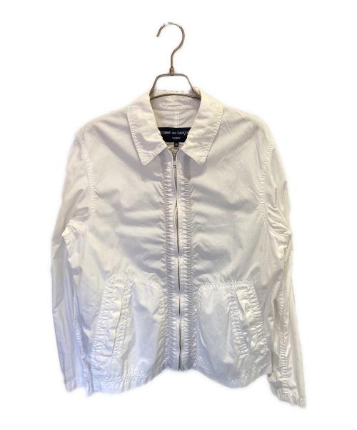 COMME des GARCONS HOMME（コムデギャルソン オム）COMME des GARCONS HOMME (コムデギャルソン オム) ジップアップシャツジャケット ホワイト サイズ:SSの古着・服飾アイテム
