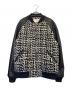 VALENTINO（ヴァレンティノ）の古着「アームレザー ツイードボンバージャケット」｜ホワイト×ブラック