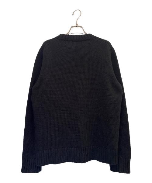 PRADA（プラダ）PRADA (プラダ) ウール×カシミヤ ロゴ セーター ブラック サイズ:48の古着・服飾アイテム