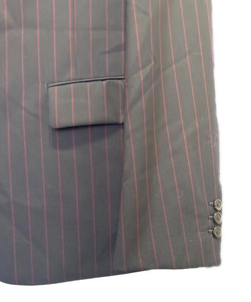 PRADA（プラダ）PRADA (プラダ) ストライプ テーラードジャケット ネイビー サイズ:48の古着・服飾アイテム