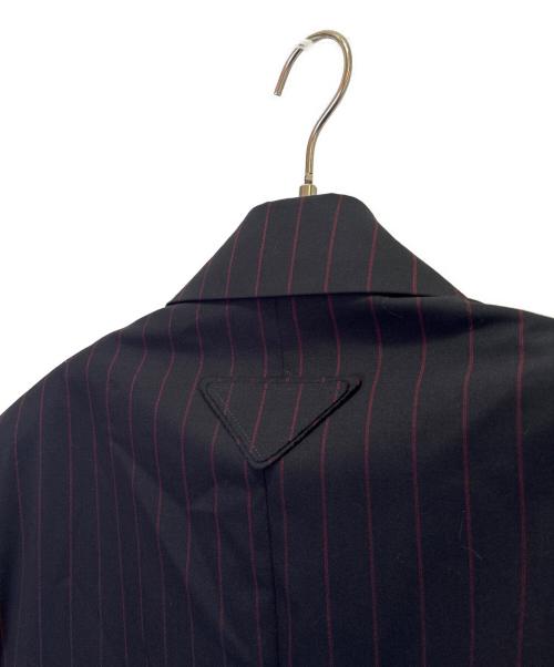PRADA（プラダ）PRADA (プラダ) ストライプ テーラードジャケット ネイビー サイズ:48の古着・服飾アイテム