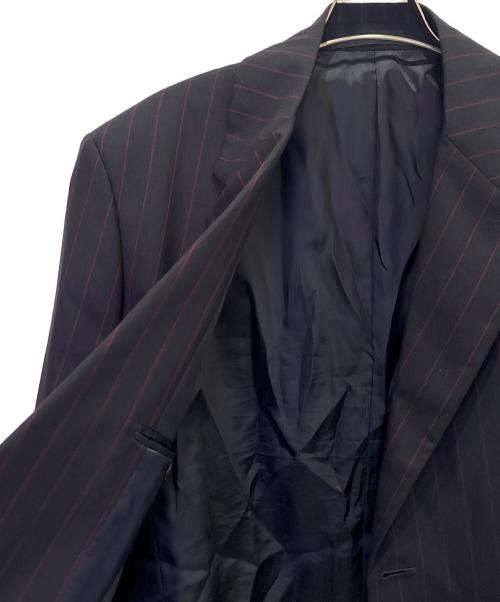 PRADA（プラダ）PRADA (プラダ) ストライプ テーラードジャケット ネイビー サイズ:48の古着・服飾アイテム