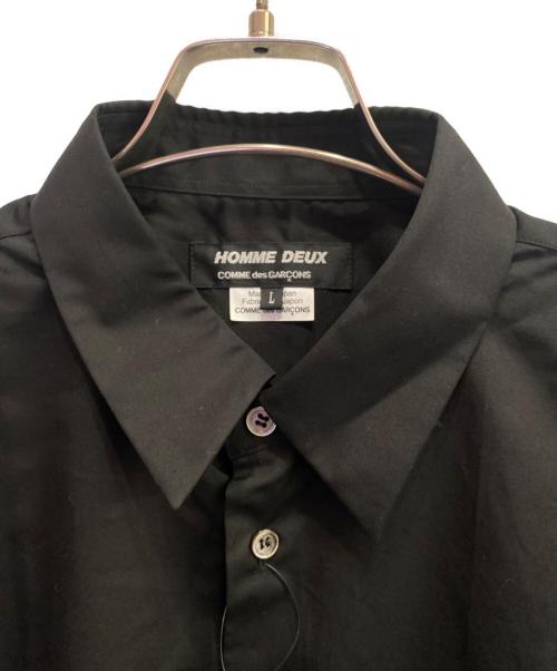 COMME des GARCONS HOMME DEUX（コムデギャルソン オム ドゥ）COMME des GARCONS HOMME DEUX (コムデギャルソン オム ドゥ) 綿ブロードシャツ ブラック サイズ:Lの古着・服飾アイテム