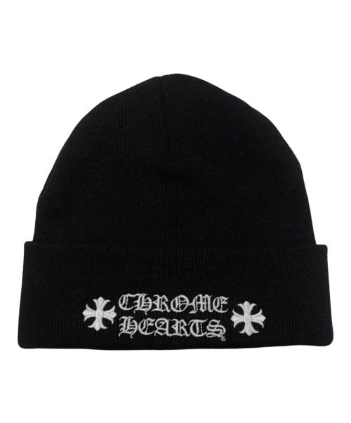 CHROME HEARTS（クロムハーツ）CHROME HEARTS (クロムハーツ) CHプラス・ロゴ刺繍 ビーニー ブラック サイズ:22cmの古着・服飾アイテム