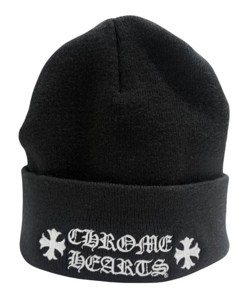 CHROME HEARTS（クロムハーツ）CHROME HEARTS (クロムハーツ) CHプラス・ロゴ刺繍 ビーニー ブラック サイズ:22cmの古着・服飾アイテム