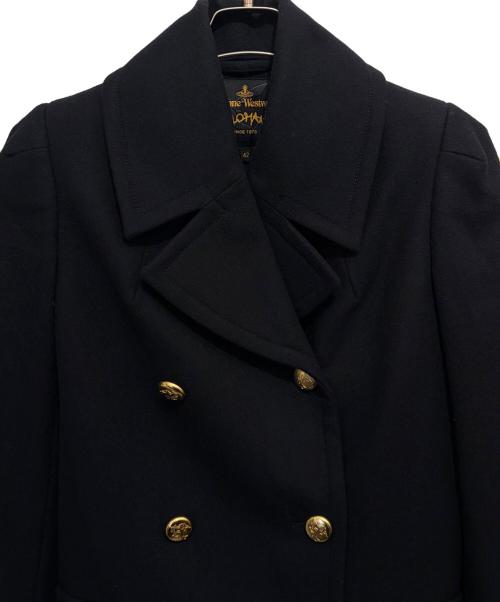 Vivienne Westwood ANGLOMANIA（ヴィヴィアンウエストウッドアングロマニア）VIVIENNE WESTWOOD ANGLOMANIA (ヴィヴィアンウエストウッドアングロマニア) Pコート ネイビー サイズ:42の古着・服飾アイテム