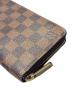 中古・古着 LOUIS VUITTON (ルイ ヴィトン) ジッピー・ウォレット ダミエ ブラウン：65000円