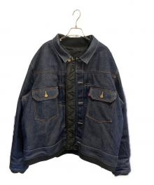 sacai×LEVI'S（サカイ×リーバイス）の古着「Denim × Nylon Twill Reversible Blousonリバーシブルブルゾン」｜インディゴ