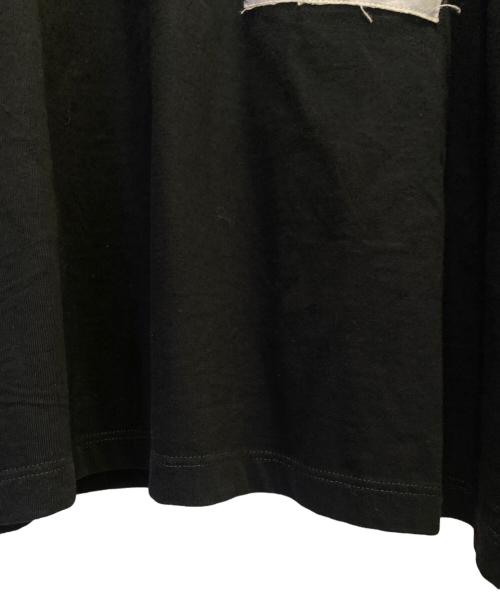 MM6 Maison Margiela（エムエムシックスメゾンマルジェラ）MM6 Maison Margiela (エムエムシックスメゾンマルジェラ) ロゴ ラベル ロングカットソー ブラック サイズ:Lの古着・服飾アイテム