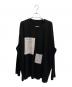 MM6 Maison Margiela（エムエムシックスメゾンマルジェラ）の古着「ロゴ ラベル ロングカットソー」｜ブラック