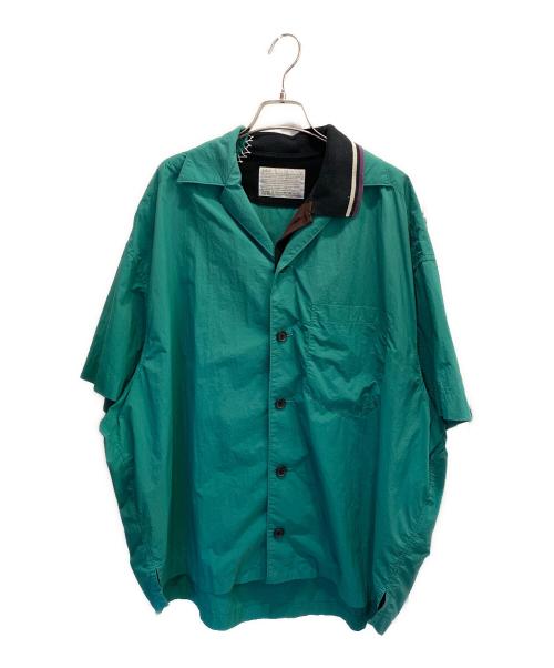 KOLOR（カラー）KOLOR (カラー) ナイロンタフタオープンカラーシャツ グリーン サイズ:2の古着・服飾アイテム