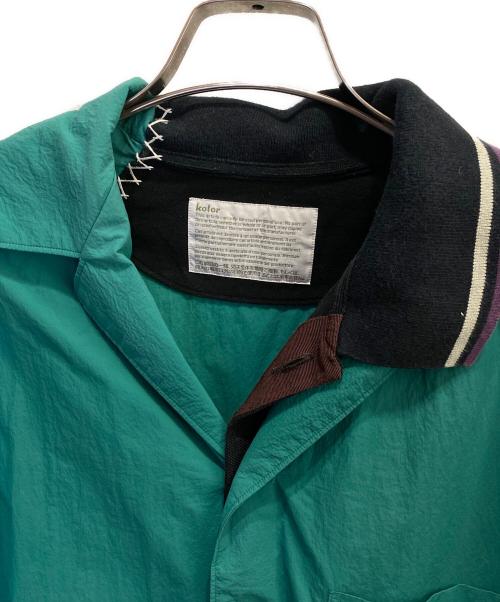 KOLOR（カラー）KOLOR (カラー) ナイロンタフタオープンカラーシャツ グリーン サイズ:2の古着・服飾アイテム