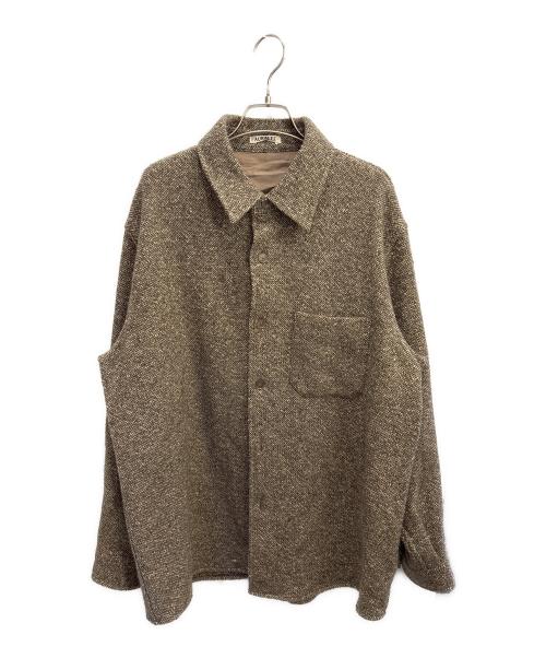 AURALEE（オーラリー）AURALEE (オーラリー) HOMESPUN TWEED SHIRT BLOUSON/ホームスパンツイードシャツブルゾン カーキ サイズ:5の古着・服飾アイテム