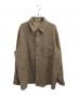 AURALEE（オーラリー）の古着「HOMESPUN TWEED SHIRT BLOUSON/ホームスパンツイードシャツブルゾン」｜カーキ