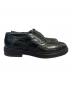 中古・古着 EMPORIO ARMANI (エンポリオ アルマーニ) ファー付 メダリオン ダービーシューズ ブラック サイズ:6：20000円