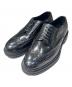 EMPORIO ARMANI (エンポリオ アルマーニ) ファー付 メダリオン ダービーシューズ ブラック サイズ:6：20000円
