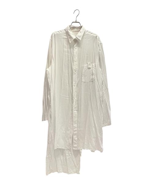 Yohji Yamamoto pour homme（ヨウジヤマモト プールオム）Yohji Yamamoto pour homme (ヨウジヤマモト プールオム) レーヨンロングシャツ ホワイト サイズ:1の古着・服飾アイテム