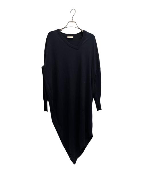 BALENCIAGA（バレンシアガ）BALENCIAGA (バレンシアガ) カシミヤ混ニットワンピース ネイビー サイズ:34の古着・服飾アイテム